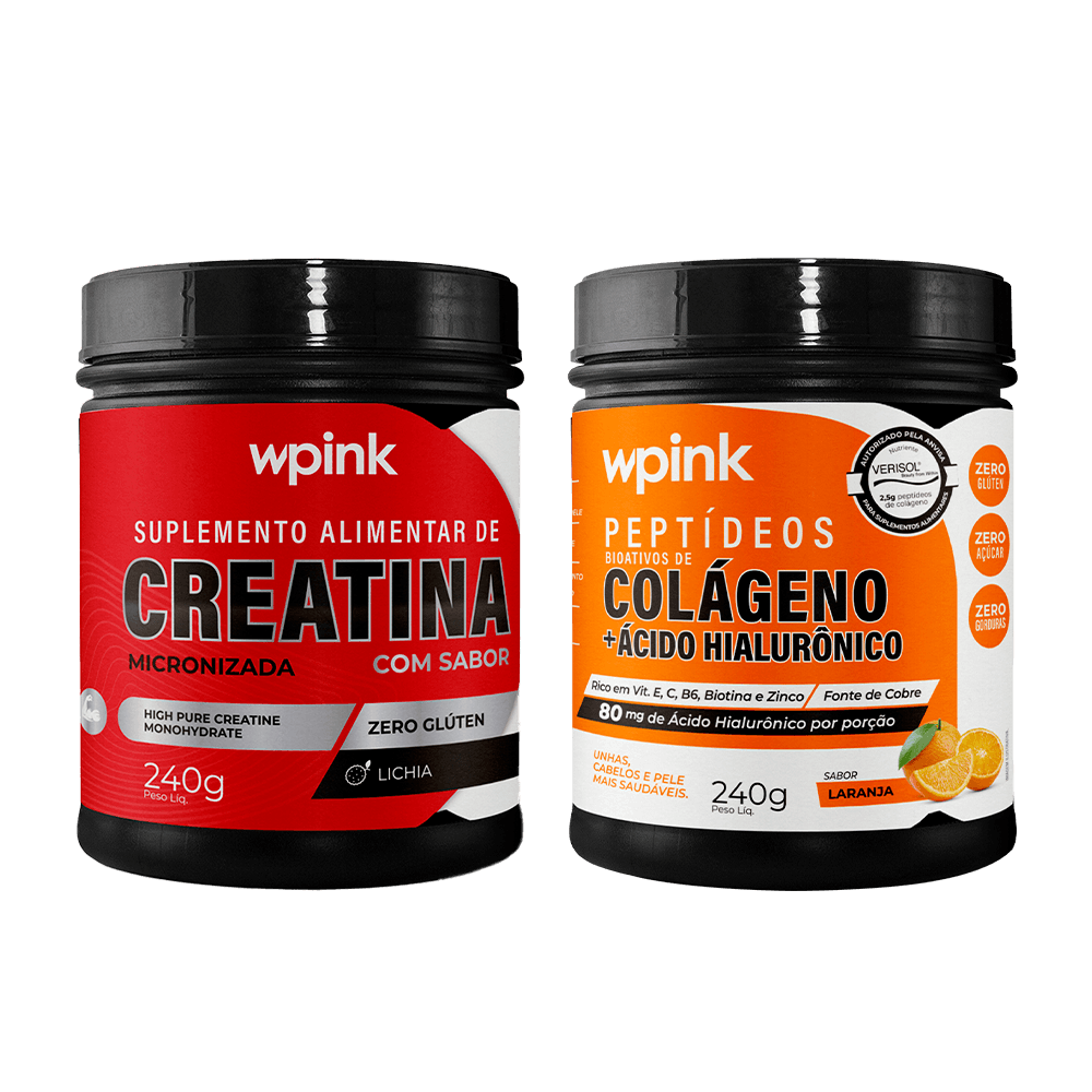 colágeno de laranja - 240g + creatina de lichia - 240g - wp