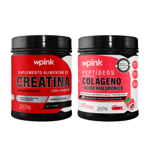 colágeno de lichia - 240g + creatina de limão 240g - wp