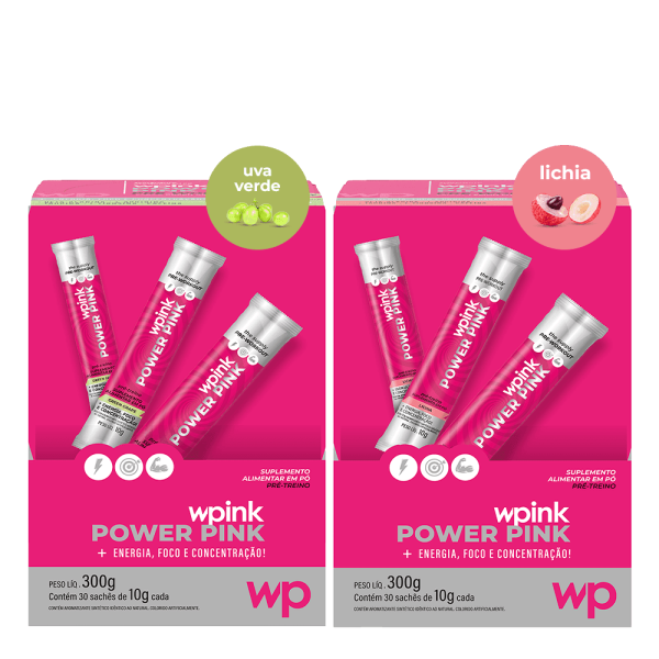 power pink de uva verde 300g + power pink de lichia 300g - WP