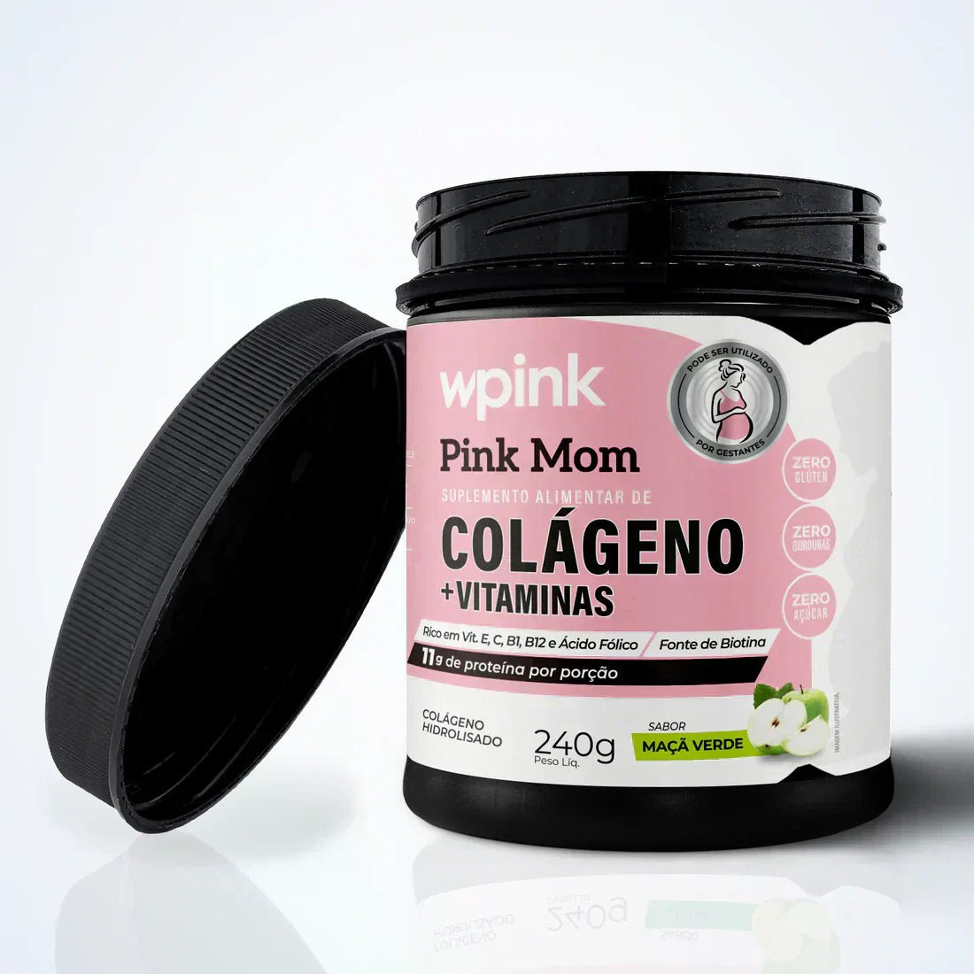 colágeno pink mom - maçã verde - 240g - wp - Image 5