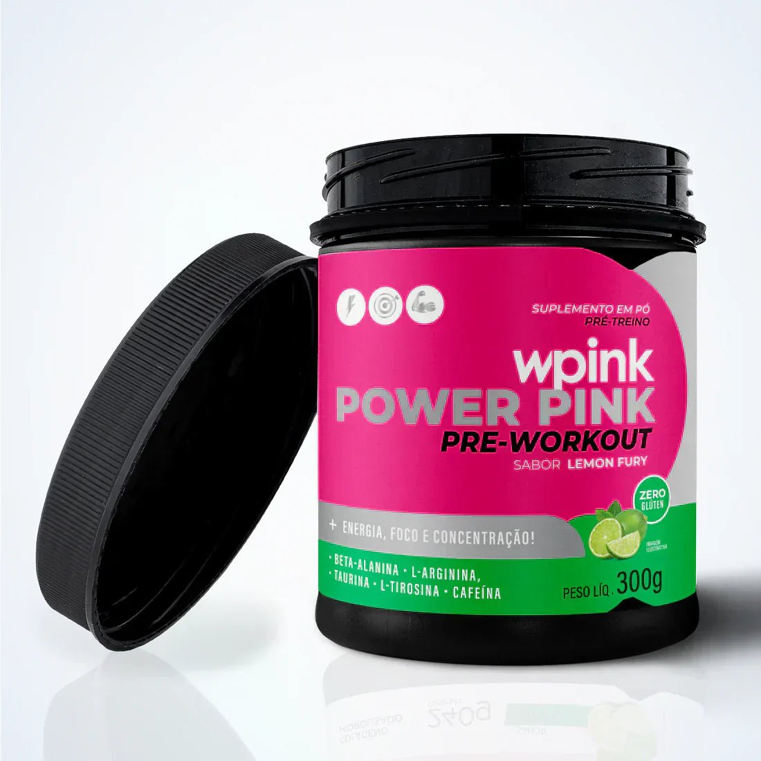 super power pink limão - pré-treino - 300g - Image 2