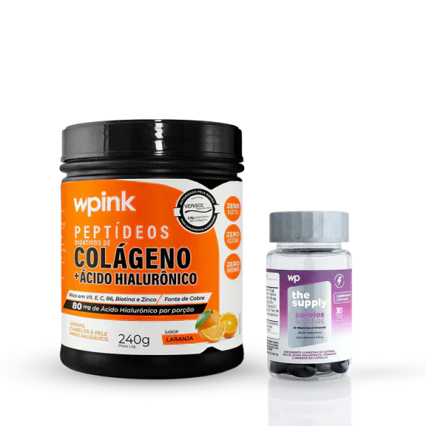 colágeno de laranja - 240g + cabelos e unhas - wp